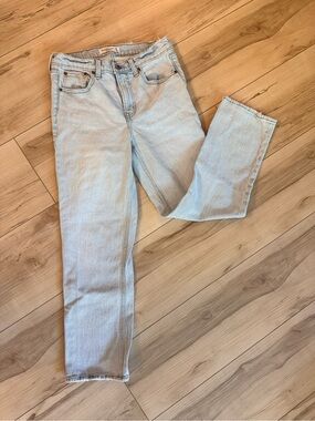 Abercrombie & Fitch Light Blue Straight Leg Mid Rise Women’s Jeans size 28 short